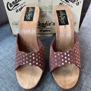 Candie's Mule Slide Made in Italy for el Greco Uniques